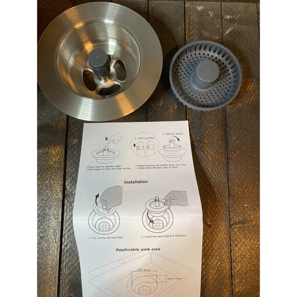 Kitchen Sink Strainer Stopper US Standard 3-1/2 inch Drain Filter Anti-Clog - Picture 2 of 7